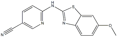 6-[(6-methoxy-1,3-benzothiazol-2-yl)amino]nicotinonitrile Structure