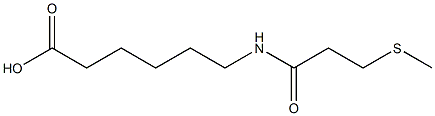 6-[3-(methylsulfanyl)propanamido]hexanoic acid Struktur
