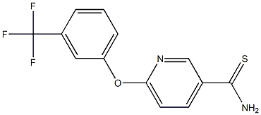 6-[3-(trifluoromethyl)phenoxy]pyridine-3-carbothioamide 结构式