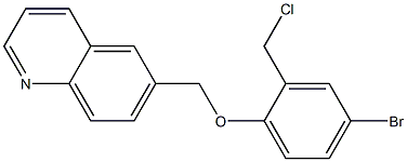6-[4-bromo-2-(chloromethyl)phenoxymethyl]quinoline 化学構造式