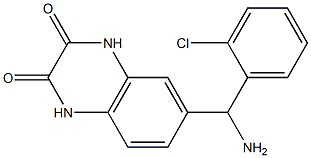 6-[amino(2-chlorophenyl)methyl]-1,2,3,4-tetrahydroquinoxaline-2,3-dione,,结构式