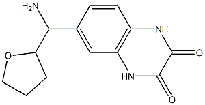 6-[amino(oxolan-2-yl)methyl]-1,2,3,4-tetrahydroquinoxaline-2,3-dione 化学構造式