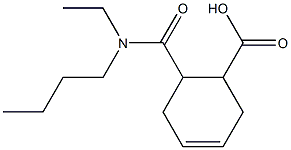 6-[butyl(ethyl)carbamoyl]cyclohex-3-ene-1-carboxylic acid|