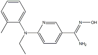 6-[ethyl(2-methylphenyl)amino]-N'-hydroxypyridine-3-carboximidamide,,结构式