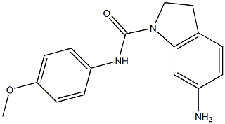 6-amino-N-(4-methoxyphenyl)-2,3-dihydro-1H-indole-1-carboxamide 化学構造式