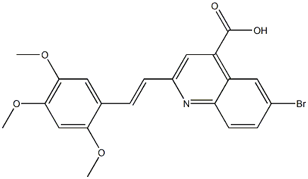 6-bromo-2-[(E)-2-(2,4,5-trimethoxyphenyl)vinyl]quinoline-4-carboxylic acid Structure