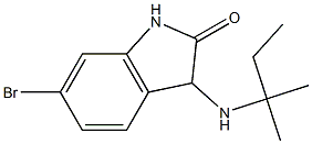 6-bromo-3-[(2-methylbutan-2-yl)amino]-2,3-dihydro-1H-indol-2-one,,结构式