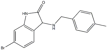 6-bromo-3-{[(4-methylphenyl)methyl]amino}-2,3-dihydro-1H-indol-2-one,,结构式