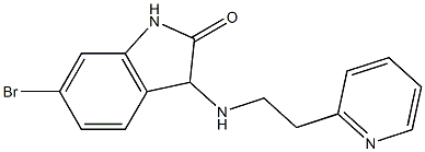 6-bromo-3-{[2-(pyridin-2-yl)ethyl]amino}-2,3-dihydro-1H-indol-2-one Struktur