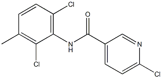 6-chloro-N-(2,6-dichloro-3-methylphenyl)pyridine-3-carboxamide 化学構造式