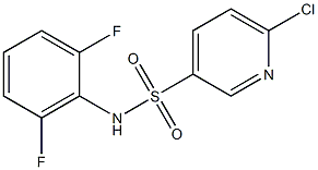 6-chloro-N-(2,6-difluorophenyl)pyridine-3-sulfonamide,,结构式