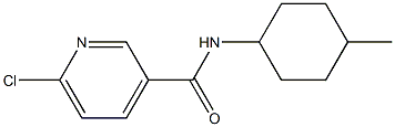 6-chloro-N-(4-methylcyclohexyl)pyridine-3-carboxamide 结构式