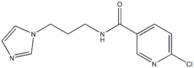 6-chloro-N-[3-(1H-imidazol-1-yl)propyl]pyridine-3-carboxamide,,结构式