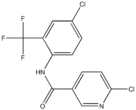 6-chloro-N-[4-chloro-2-(trifluoromethyl)phenyl]pyridine-3-carboxamide 化学構造式