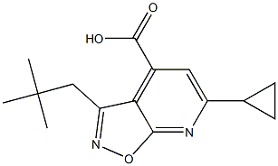 6-cyclopropyl-3-neopentylisoxazolo[5,4-b]pyridine-4-carboxylic acid,,结构式