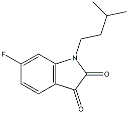 6-fluoro-1-(3-methylbutyl)-2,3-dihydro-1H-indole-2,3-dione 结构式