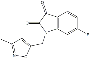 6-fluoro-1-[(3-methyl-1,2-oxazol-5-yl)methyl]-2,3-dihydro-1H-indole-2,3-dione Structure