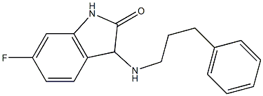 6-fluoro-3-[(3-phenylpropyl)amino]-2,3-dihydro-1H-indol-2-one 结构式