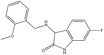 6-fluoro-3-{[(2-methoxyphenyl)methyl]amino}-2,3-dihydro-1H-indol-2-one 化学構造式