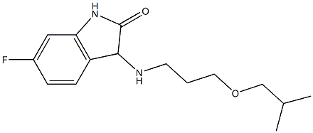6-fluoro-3-{[3-(2-methylpropoxy)propyl]amino}-2,3-dihydro-1H-indol-2-one Structure