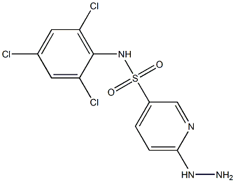 6-hydrazinyl-N-(2,4,6-trichlorophenyl)pyridine-3-sulfonamide Structure