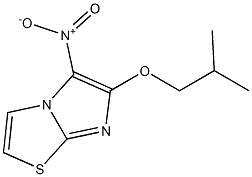 6-isobutoxy-5-nitroimidazo[2,1-b][1,3]thiazole 化学構造式