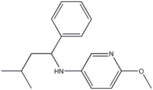 6-methoxy-N-(3-methyl-1-phenylbutyl)pyridin-3-amine Structure