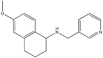 6-methoxy-N-(pyridin-3-ylmethyl)-1,2,3,4-tetrahydronaphthalen-1-amine,,结构式