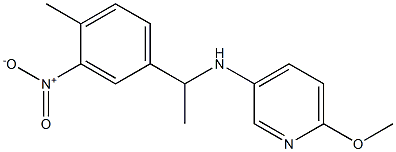 6-methoxy-N-[1-(4-methyl-3-nitrophenyl)ethyl]pyridin-3-amine,,结构式