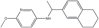 6-methoxy-N-[1-(5,6,7,8-tetrahydronaphthalen-2-yl)ethyl]pyridin-3-amine 化学構造式