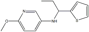 6-methoxy-N-[1-(thiophen-2-yl)propyl]pyridin-3-amine Structure