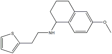 6-methoxy-N-[2-(thiophen-2-yl)ethyl]-1,2,3,4-tetrahydronaphthalen-1-amine,,结构式