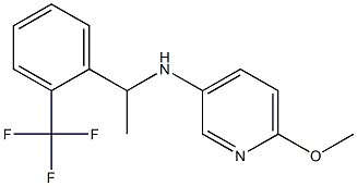 6-methoxy-N-{1-[2-(trifluoromethyl)phenyl]ethyl}pyridin-3-amine 结构式