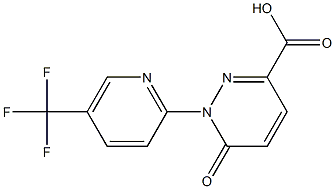 6-oxo-1-[5-(trifluoromethyl)pyridin-2-yl]-1,6-dihydropyridazine-3-carboxylic acid Struktur