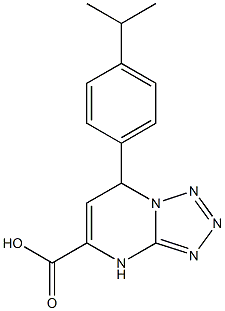 7-[4-(propan-2-yl)phenyl]-4H,7H-[1,2,3,4]tetrazolo[1,5-a]pyrimidine-5-carboxylic acid,,结构式