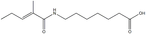  7-{[(2E)-2-methylpent-2-enoyl]amino}heptanoic acid