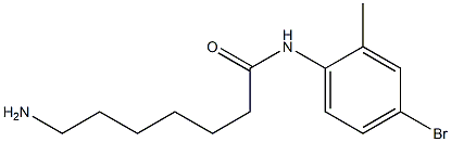 7-amino-N-(4-bromo-2-methylphenyl)heptanamide,,结构式