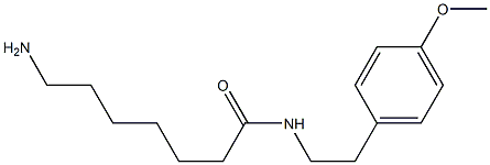 7-amino-N-[2-(4-methoxyphenyl)ethyl]heptanamide 化学構造式