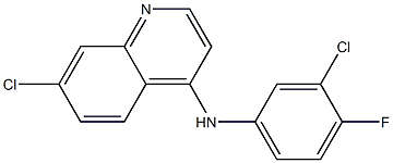 7-chloro-N-(3-chloro-4-fluorophenyl)quinolin-4-amine Structure