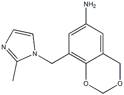 8-[(2-methyl-1H-imidazol-1-yl)methyl]-2,4-dihydro-1,3-benzodioxin-6-amine Structure