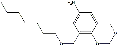 8-[(heptyloxy)methyl]-2,4-dihydro-1,3-benzodioxin-6-amine,,结构式