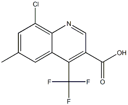 8-chloro-6-methyl-4-(trifluoromethyl)quinoline-3-carboxylic acid Struktur