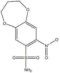 8-nitro-3,4-dihydro-2H-1,5-benzodioxepine-7-sulfonamide Structure