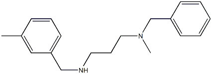 benzyl(methyl)(3-{[(3-methylphenyl)methyl]amino}propyl)amine,,结构式