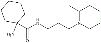 cyclohexanecarboxamide, 1-amino-N-[3-(2-methyl-1-piperidinyl)propyl]-,,结构式