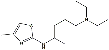 diethyl({4-[(4-methyl-1,3-thiazol-2-yl)amino]pentyl})amine,,结构式