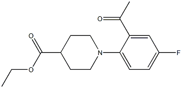 ethyl 1-(2-acetyl-4-fluorophenyl)piperidine-4-carboxylate 结构式