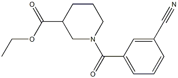 ethyl 1-(3-cyanobenzoyl)piperidine-3-carboxylate,,结构式