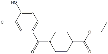 ethyl 1-[(3-chloro-4-hydroxyphenyl)carbonyl]piperidine-4-carboxylate Structure