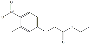 ethyl 2-(3-methyl-4-nitrophenoxy)acetate 化学構造式